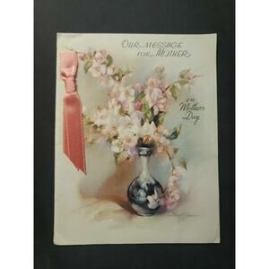 Vintage Greeting Card Mother's Day Rust Craft Boston USA (B-5)